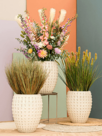 Keramiek plantenbak  'Lucia' creme D54 x H67 cm