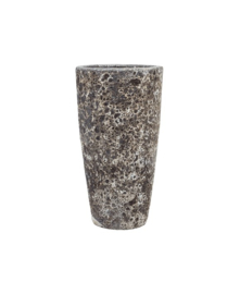 Keramiek plantenbak gemeleerd black lava Ø35 x H65 cm