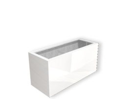 Hoogglans polyester plantenbak `Separazione` 1500x500x600 mm