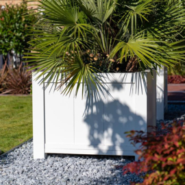 Aluminium plantenbak met deur en poten `Toulouse` 100x100x80 cm