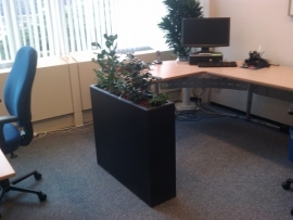 Polyester plantenbak rechthoekig 'Titan' 90x25x80 cm