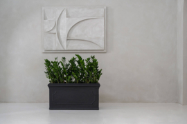 Romantische bloembak 'Belle Jardinière' L80 x B30 x H40 | kleur: Black
