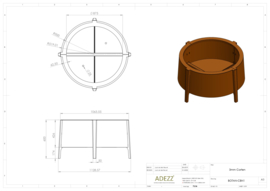 CorTenstaal design plantenbak 'Molar' Ø100 x H60 cm