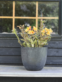 Duurzame composiet plantenbak 'Stone Art' | Gerecyclede plantenbak Ø 55 x H 45 cm