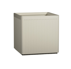 Design plantenbak 'Icon' Cube | Zijdewit H50 x B50 x H50 cm