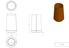 Aluminium design plantenbak 'Zemro' Ø 60 × H 100 cm