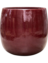 Keramiek plantenbak 'Ily'   glazuurlaag rood Ø56x H56 cm