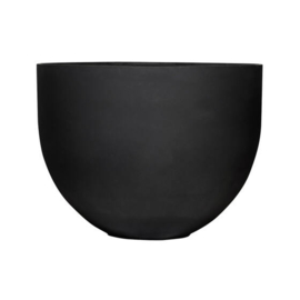 Ronde stonelook bloembak `Tulsa` Ø120 x H91.5 cm | Kleur: Black