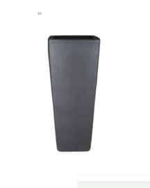 Keramiek plantenbak 'Kubic' zandstructuur  L36 x B36 x H90 cm