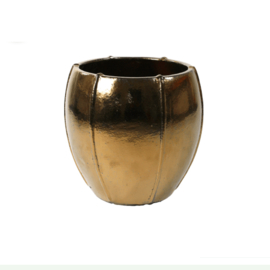 Keramiek plantenbak 'Felice'  glanzend goud Ø55 x H55 cm