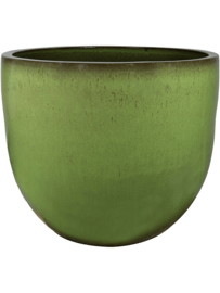 Keramiek plantenbak  'Lucia' glanzend groen D67 x H58 cm