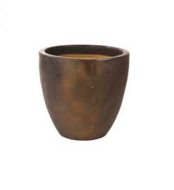 Keramiek plantenbak  'Verla' goudkleurig Ø72 x H67 cm