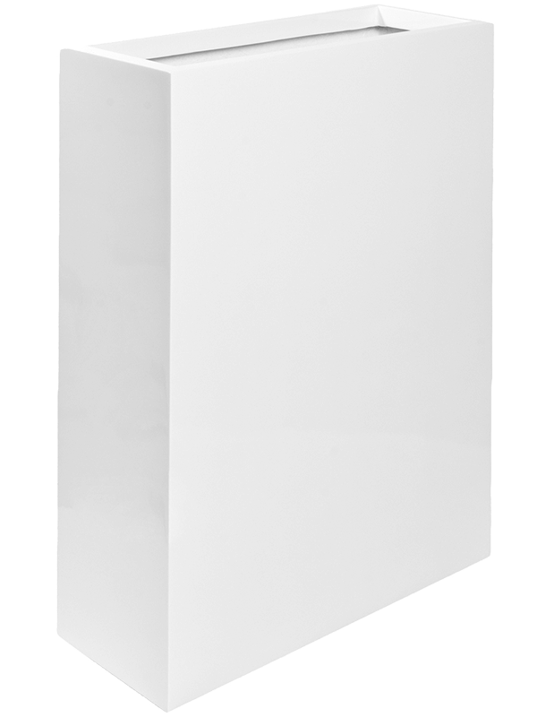 Hoogglans polyester plantenbak langwerpig 'Mirror' 61x25x80 cm