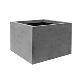 Vierkante stonelook plantenbak `Michigan` Afmeting: L140 x B140 x H82 | Kleur: Grey Stonelook