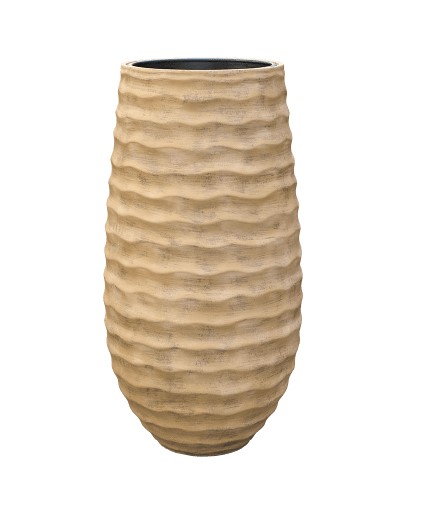 Ronde stonelook bloembak `Sienna Soul` Ø52 x H98 cm