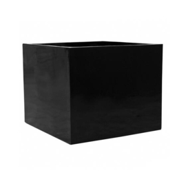 Vierkante stonelook plantenbak `Michigan` Afmeting: L110 x B110 x H92 | Kleur: Black Stonelook