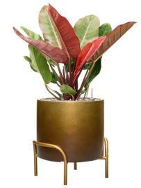Kunststof plantenbak op poten 'Gambe' Ø 40 x H 43 cm | Honey
