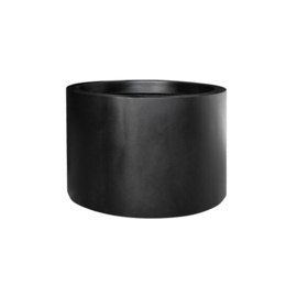 Ronde stonelook bloembak `Nashville` Ø70 x H50 | Kleur: Black