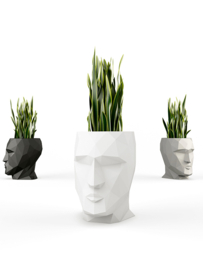 Kunststof design plantenbak 'Adino' H 70 x B 56 x L 68 cm