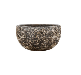 Keramiek plantenbak gemeleerd black lava Ø52 x H29 cm