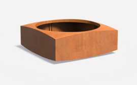 CorTenstaal plantenbak 'Lorix' 120x120x45 cm