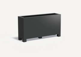 Aluminium plantenbak langwerpig 'Border op poten' 150x40x80 cm