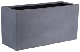 Rechthoekige Fiberstone plantenbak L80 x B30 x H40 cm. Kleur: Stone Grey