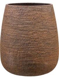 Fiberclay plantenbak 'Alps' | kleur: Dark Brown |  Ø 53  x H 58 cm