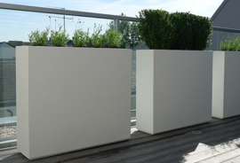 Polyester plantenbak rechthoekig 'Titan' 90x25x80 cm