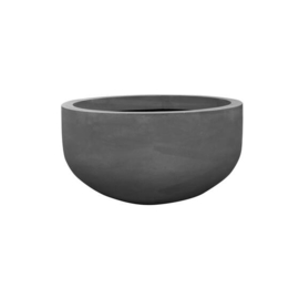 Ronde stonelook bloembak `Fresno` Ø110 x H60 | Kleur: Grey