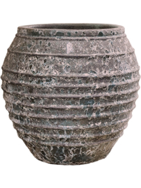 Keramiek plantenbak gemeleerd black lava Ø85 x H80 cm