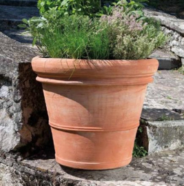 Handgemaakte Terracotta bloempot `Vaso Martina` Ø76xH58