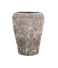 Keramiek plantenbak gemeleerd rusty lava Ø58 x H83 cm