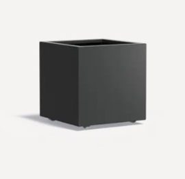 Aluminium plantenbak op wielen 'Rubik' 70x70x70 cm