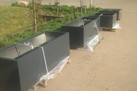 Aluminium plantenbak taps uitlopend 'Fortis' 40x40x80 cm