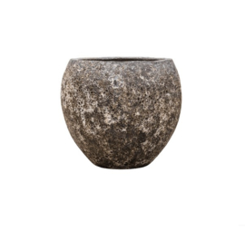 Keramiek plantenbak gemeleerd black lava Ø60 x H55 cm