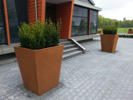 Cortenstaal plantenbak taps 'Fortis' 60x60x80 cm