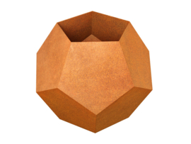 Cortenstaal design plantenbak 'Bilat' 110×110×90 cm