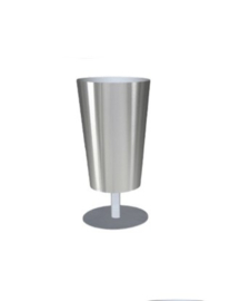 RVS plantenbak op voet 'Elevado' Ø40 x H80cm