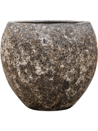 Keramiek plantenbak gemeleerd black lava Ø60 x H55 cm