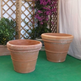 Handgemaakte Terracotta bloempot `Vaso Sofia` Ø80xH64