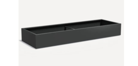 Aluminium plantenbak langwerpig`Border` 300x100x40 cm