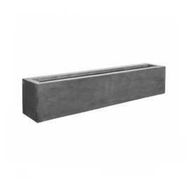 Rechthoekige Fiberstone plantenbak  L200 x B30 x H40 Kleur: Stone Grey