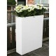 Rechthoekige Fiberstone plantenbak L60 x B30 xH70 cm. Kleur: Shiny White