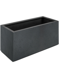 Stonelook plantenbak op wielen 'Byron' | antraciet L 90 x B 40 x H 40 cm