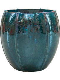 Keramiek plantenbak  'Felice' ocean blue geglazuurd D55xH55 cm