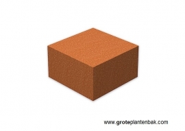 Cortenstaal sokkel, afmetingen L60 x B60 x H40 cm