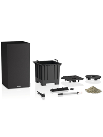 Stonelook plantenbak Graphite met verlichting + bewateringssysteem 40x40x76 cm