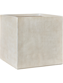 Fiberclay plantenbak 'Serenity' Recto | Kleur: Beige |  L 44 x B 44 x H 44 cm