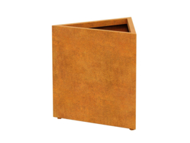 Cortenstaal driehoekige plantenbak 'Trian' 100×87×60  cm